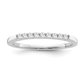 10K White Gold Diamond Ring 0.16Ctw