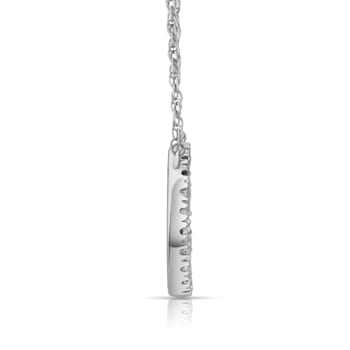 Diamond 0.25Ctw Sterling Silver Pendant With Chain