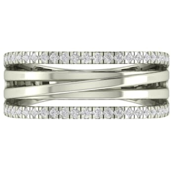 Sterling Silver Diamond 0.33Ctw Ring