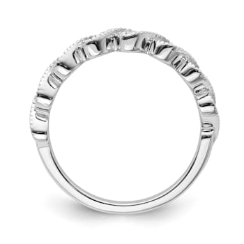 10K White Gold Diamond Ring 0.20Ctw