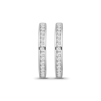 Diamond 0.50Ctw Sterling Silver Earring