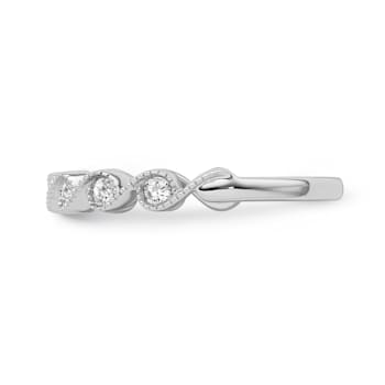 10K White Gold Diamond Ring 0.20Ctw