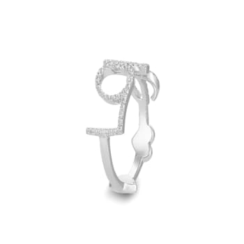 Sterling Silver Diamond 0.33Ctw Ring