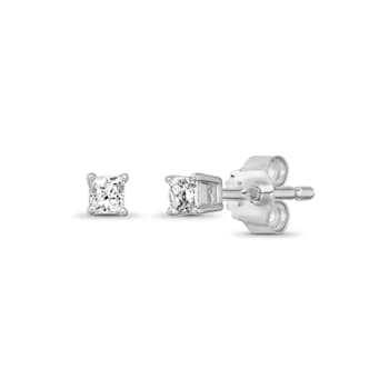 Diamond 0.40Ctw 14k White Gold Earrings