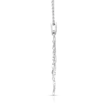 Diamond 0.50Ctw Sterling Silver Pendant With Chain