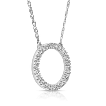 Diamond 0.25Ctw Sterling Silver Pendant With Chain