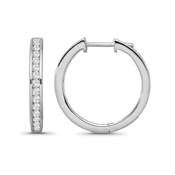 Diamond 0.75Ctw Sterling Silver Earring