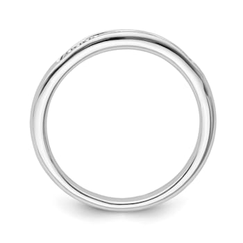 10K White Gold Diamond Ring 0.10Ctw