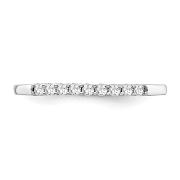 10K White Gold Diamond Ring 0.16Ctw