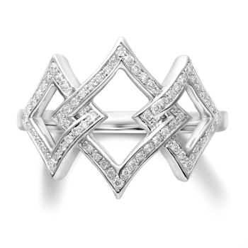 Sterling Silver Diamond 0.20Ctw Ring