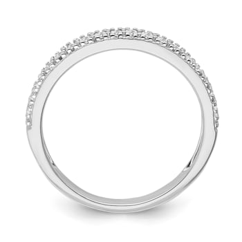 10K White Gold Wedding Band Ring-0.25 cttw
