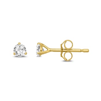 Diamond 0.25Ctw 14k Yellow Gold Earrings