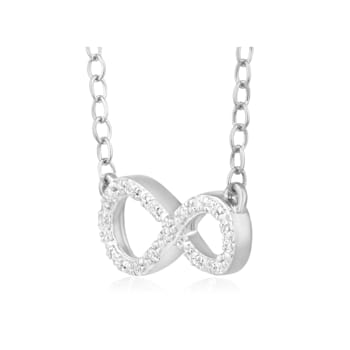 Diamond 0.05Ctw Sterling Silver Pendant With Chain
