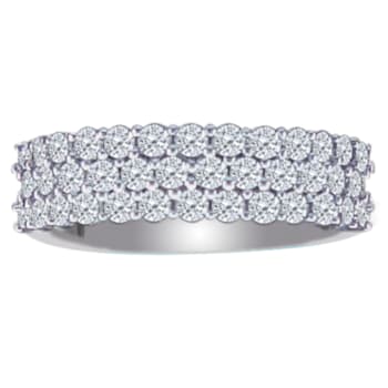 14K White Gold Diamond Band Ring