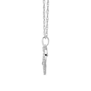 Diamond 0.25Ctw Sterling Silver Heart Pendant With Chain