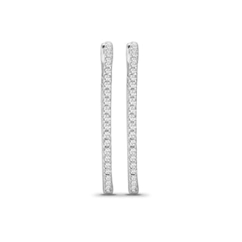 Diamond 0.50Ctw 10k White Gold Earrings