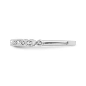 10K White Gold Diamond Ring 0.05Ctw