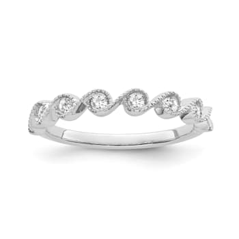 10K White Gold Diamond Ring 0.20Ctw