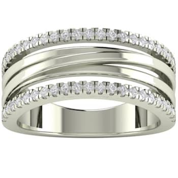 Sterling Silver Diamond 0.33Ctw Ring