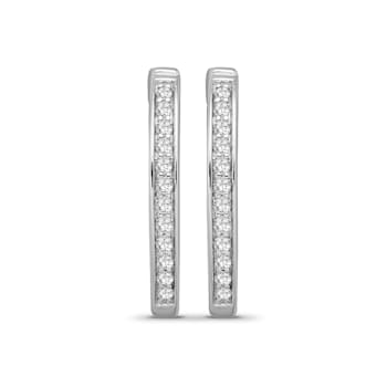 Diamond 0.50Ctw Sterling Silver Earring