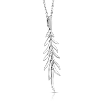 Diamond 0.50Ctw Sterling Silver Pendant With Chain