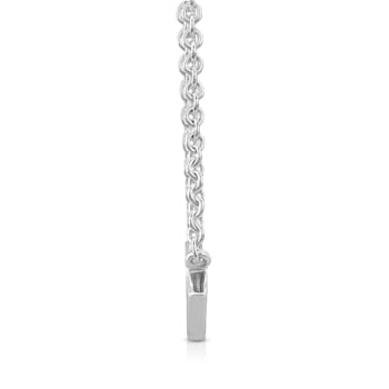Diamond 0.10Ctw Sterling Silver Pendant With Chain