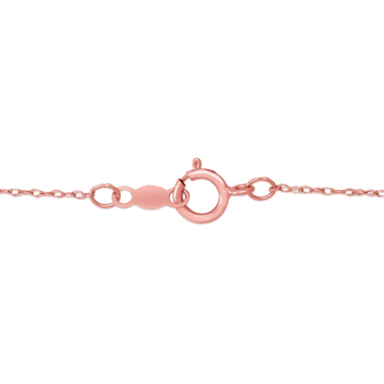 Diamond 0.20Ctw 10k Rose Gold Heart Pendant With Chain