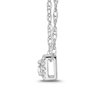 Diamond 0.20Ctw Sterling Silver Pendant With Chain