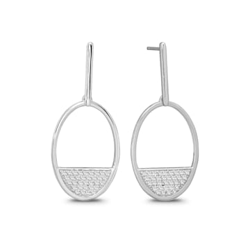Diamond 0.33Ctw 10k White Gold Earrings