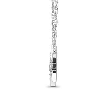 Diamond 0.16Ctw Sterling Silver Pendant With Chain