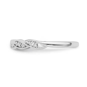 10K White Gold Diamond Ring 0.10Ctw