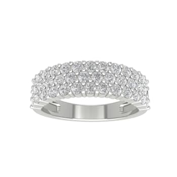 14K White Gold Diamond Band Ring