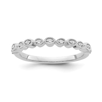 10K White Gold Diamond Ring 0.05Ctw