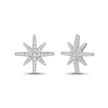 Diamond 0.40Ctw Sterling Silver Earring