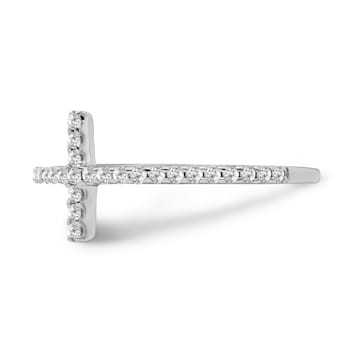 Sterling Silver Diamond 0.16Ctw Ring