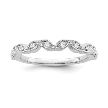 10K White Gold Diamond Ring 0.10Ctw