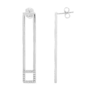 Diamond 0.20Ctw Sterling Silver Earring