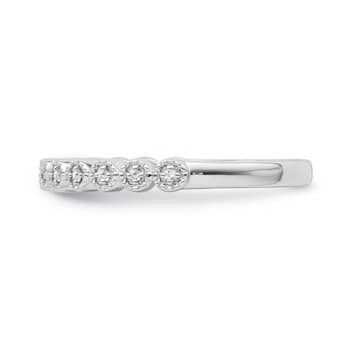 10K White Gold Diamond Ring 0.05Ctw