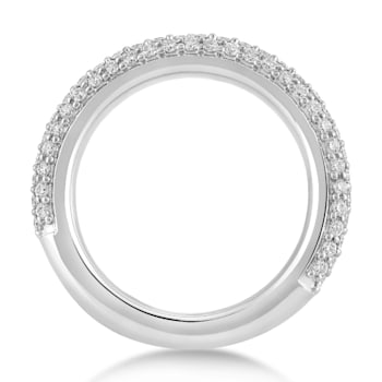Sterling Silver Diamond 0.90Ctw Ring