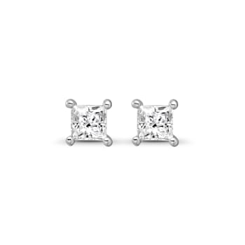 Diamond 0.25Ctw 14k White Gold Earrings