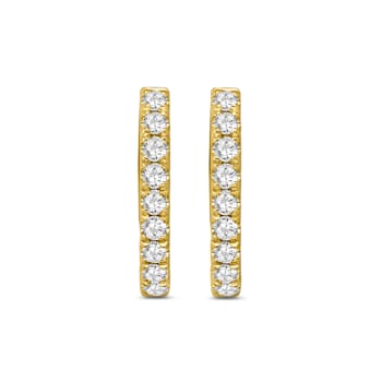 Diamond 0.20Ctw 10k Yellow Gold Earrings