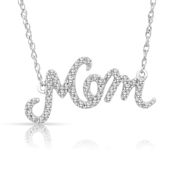 Diamond 0.25Ctw Sterling Silver Pendant With Chain