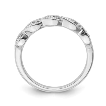 10K White Gold Diamond Ring 0.10Ctw