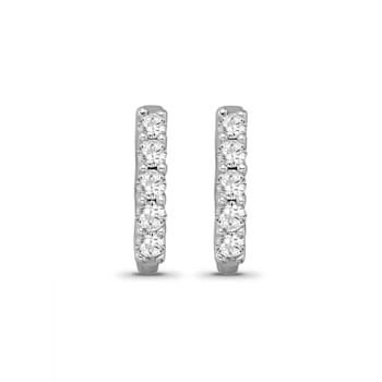 Diamond 0.20Ctw 10k White Gold Earrings