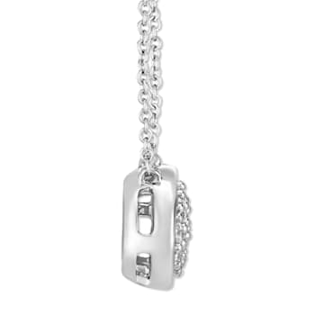 Diamond 0.33Ctw 14k White Gold Pendant With Chain