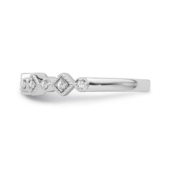 10K White Gold Diamond Ring 0.10Ctw