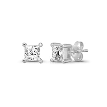 Diamond 0.25Ctw 14k White Gold Earrings