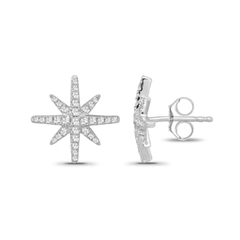 Diamond 0.40Ctw Sterling Silver Earring