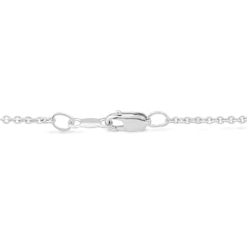 Diamond 0.25Ctw Sterling Silver Cross Pendant With Chain