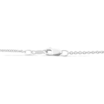 Diamond 0.62Ctw Sterling Silver Cross Pendant With Chain